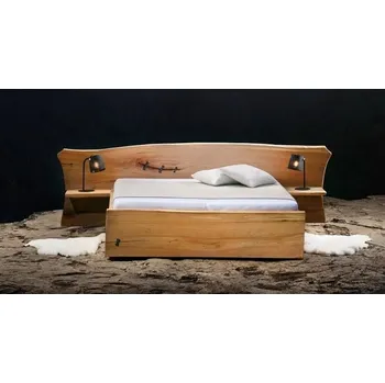 Postel MRAVA, s.r.o. Dvoulůžková postel ELBA - jilm ROZMĚR: 180 x 200 cm