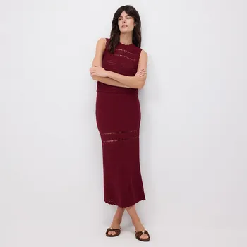 Dámská sukně Reserved - Úpletová maxi sukně - hnědá - 160FH-83X - 160FH-83X-L