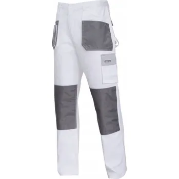 montérky Pracovní kalhoty do pasu, ochranné, bavlna, bílé, Lahti Pro L40513, velikost 3XL