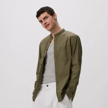 Pánská košile Reserved - Košile střihu regular se stojáčkem - zelená - 8453H-87X - 8453H-87X-M