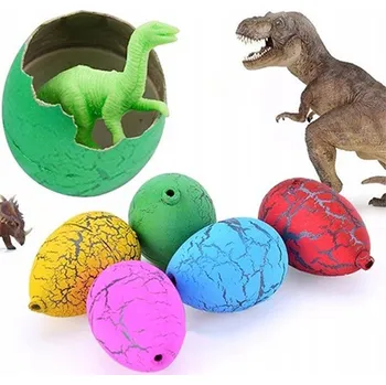 Figurka dinosaura Ecotoys, žlutá, gumová, 3 cm