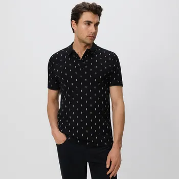 Pánské tričko Reserved - Polo regular - černý - 848DI-99X - 848DI-99X-XL