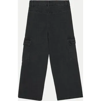 Dívčí kalhoty NAME IT Jeansy 13220709 Černá Wide Leg 152