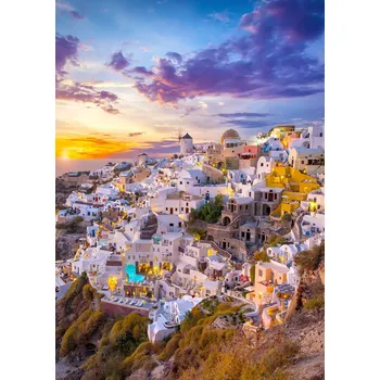 Puzzle Puzzle Západ slunce nad Santorini 1000 dílků
