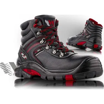 VM Footwear Obuv NORWICH 5070-S3 kotník černá/červená - 44