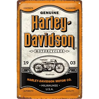 Plechová cedule NOSTALGIC ART cedule 20x30 Harley-Davidson - Genuine Motorcycles