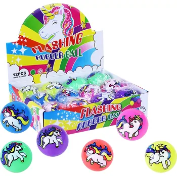 Dětský míč Rappa Míček se světlem a jednorožcem 5,5 cm