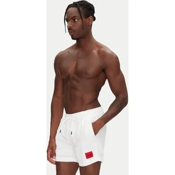 Pánské kraťasy HUGO Sportovní kraťasy Dominica 50493450 Bílá Regular Fit XL