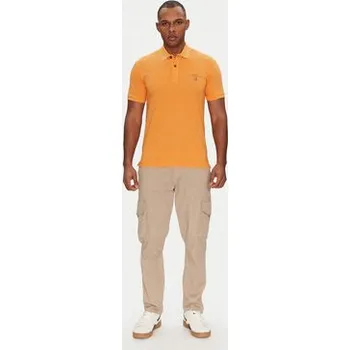 Pánské tričko Napapijri Polokošile Elbas NP0A4GDL Oranžová Regular Fit 3XL