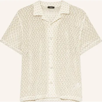 Pánská košile Reiss Pánská Háčkovaná Košile Sterling Regular Fit, krémová /...