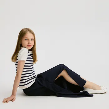 Dětská móda Reserved - Sukně kalhoty s sklady - tmavomodrá - 845CY-59X - 845CY-59X-122