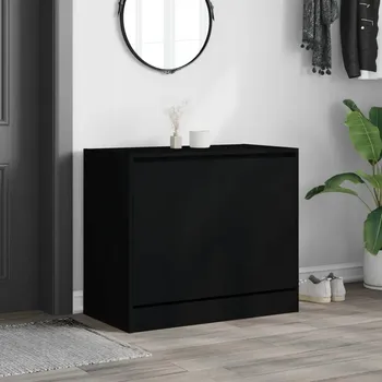 Botník Botník, černá, 80x42x69 cm, materiál na bázi dřeva