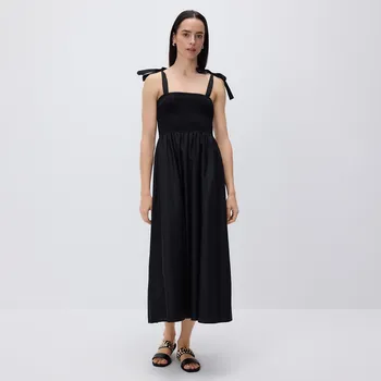 Dámské šaty Reserved - Midi šaty s vázáním na boku - černý - XO739-99X - XO739-99X-S