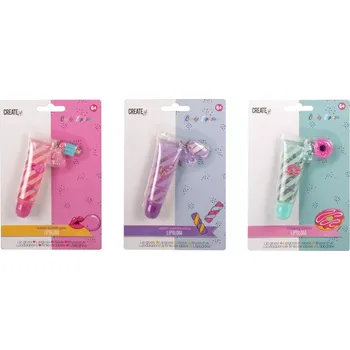 Lesk na rty dětský lesk na rty s přívěsky create it! candy