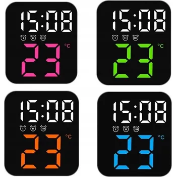 Hodiny LED digitální hodiny na stůl/zeď Datum Teplota Budík Hlasová funkce