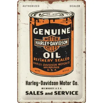 Plechová cedule NOSTALGIC ART cedule 20x30 Harley-Davidson - Genuine Oil Can