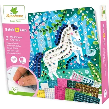 ostatní stavebnice Sycomore mozaika KONĚ 3 ks