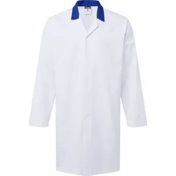 PORTWEST 2210 / Potravinářský plášť - bílá/královská modrá XS