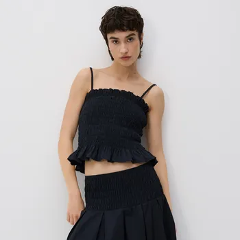 Reserved - Strukturovaný top - černý - WA983-99X - WA983-99X-L