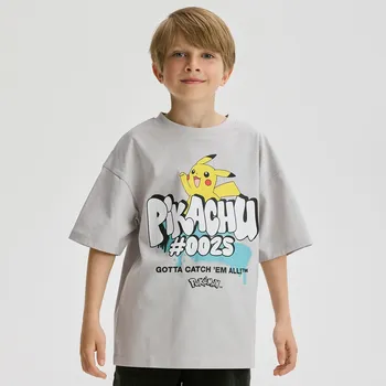 Chlapecké tričko Reserved - Bavlněné tričko Pokemon - světle šedá - 932EG-09X - 932EG-09X-146