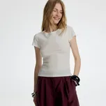 Reserved - Bavlněné tričko slim fit - bílá - 901GB-00X - 901GB-00X-XL