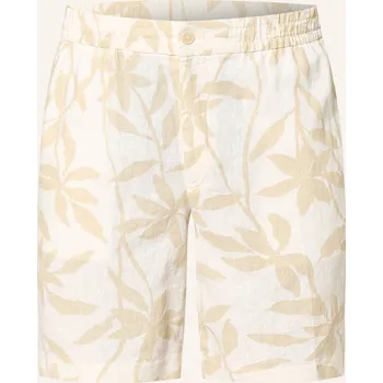 Pánské kraťasy Calvin Klein Pánské Šortky Se Lnem, krémová / béžová, 52