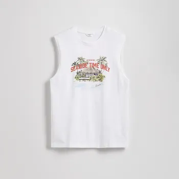 Pánské oblečení Reserved - Bavlněné tričko tank top - bílá - WC958-00X - WC958-00X-XXL