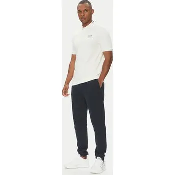 Pánská košile EA7 Emporio Armani Polokošile 7M000183 AF13511 U0005 Bílá Regular Fit XXL