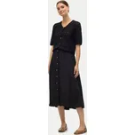 Vero Moda Midi sukně Melaney 10304134 Černá Regular Fit S