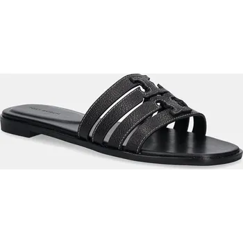 Dámské pantofle Kožené pantofle Tory Burch Ines Cage Slide dámské, černá barva, 158616-006 158616.006 99X, EUR 36