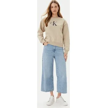 Pánská mikina Calvin Klein Jeans Mikina LV047B234G Béžová Relaxed Fit L