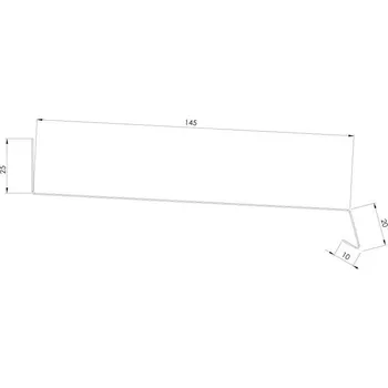 Parapet Parapet r.š. 200mm Barva: Pozink, Materiál: Pozinkovaný plech