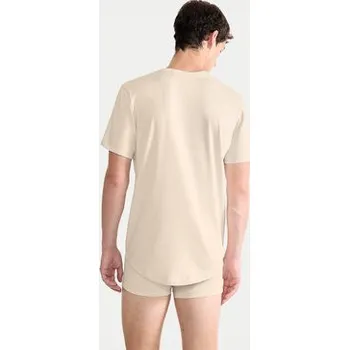 Pánské tričko Sloggi T-Shirt 10215508 Béžová Regular Fit XL