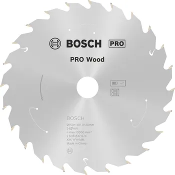 Pilový kotouč BOSCH Pilový kotouč PRO Wood cordless 150x20/16x1,6/1,0x24T 2608837674 free_store_pickup