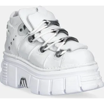 Pánská obuv Kožené tenisky New Rock Napa Blanca, Tower Blanco E14 + Lateral M.106.S53 bílá 00X, EUR 40