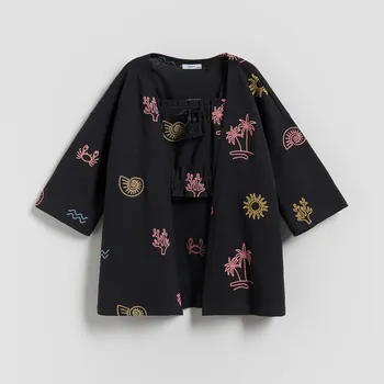 Dívčí tričko Reserved - Souprava kimona a topu - tmavě šedá - 942EK-90X - 942EK-90X-116