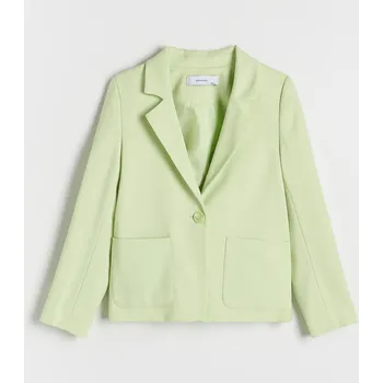 Dívčí bunda Reserved - Blejzr z viskózové směsi - žlutozelená - 348DB-71X - 348DB-71X-164