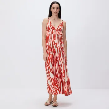 Dámské šaty Reserved - Šaty se vzorem - mandarinková - 454GO-23X - 454GO-23X-L