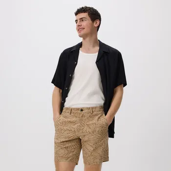Pánské oblečení Reserved - Vzorované kraťasy regular - béžová - 6014L-80P - 6014L-80P-M