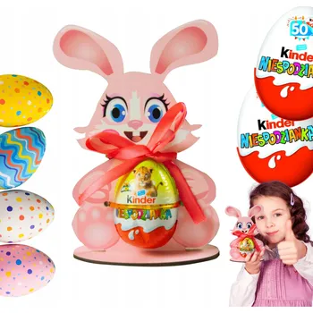 Velikonoční dekorace VELIKONOČNÍ ZAJÍČEK NA VAJÍČKO KINDER DÁREK PRO DĚTI HOLČIČKY