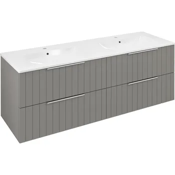 Koupelnový nábytek CIRASA STRIP umyvadlová skříňka s dvojumyvadlem 141x54x46cm, agila + slevový kód