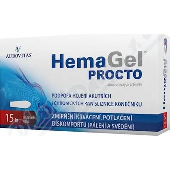 Intimní hygienický prostředek HemaGel PROCTO čípky 15ks