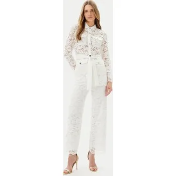 Dámské kalhoty Artigli Kalhoty z materiálu ACPA000739 Bílá Regular Fit 42