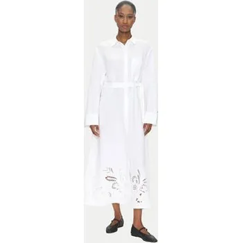 Dámské šaty Tommy Hilfiger Košilové šaty WW0WW45939 Bílá Loose Fit 38