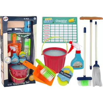 Dětská kuchyňka RKToys Dětský úklidový set 11v1 Clean & Fun