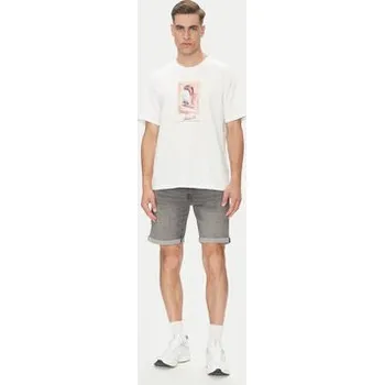 Pánské tričko Jack & Jones T-Shirt Hydra 12277248 Bílá Relaxed Fit S