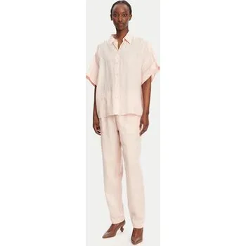 Dámské kalhoty BOSS Kalhoty z materiálu C_Tanjet 50537916 Růžová Regular Fit 44