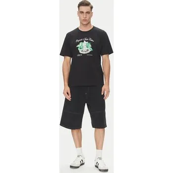 Pánské tričko Jack & Jones T-Shirt Hydra 12277248 Černá Relaxed Fit XL