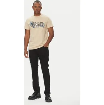 Pánské tričko Versace Jeans Couture T-Shirt 78GAHC05 Béžová Regular Fit XL