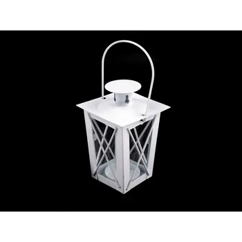 Lucerna Kovová lucerna, barva 2 bílá